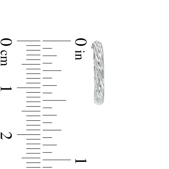 2mm Diamond-Cut Hoop Earring in Hollow Sterling Silver