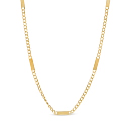 3.7mm ID Curb Chain Necklace in 10K Gold - 20&quot;