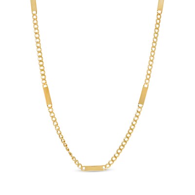 10K Gold ID Curb Chain - 20"