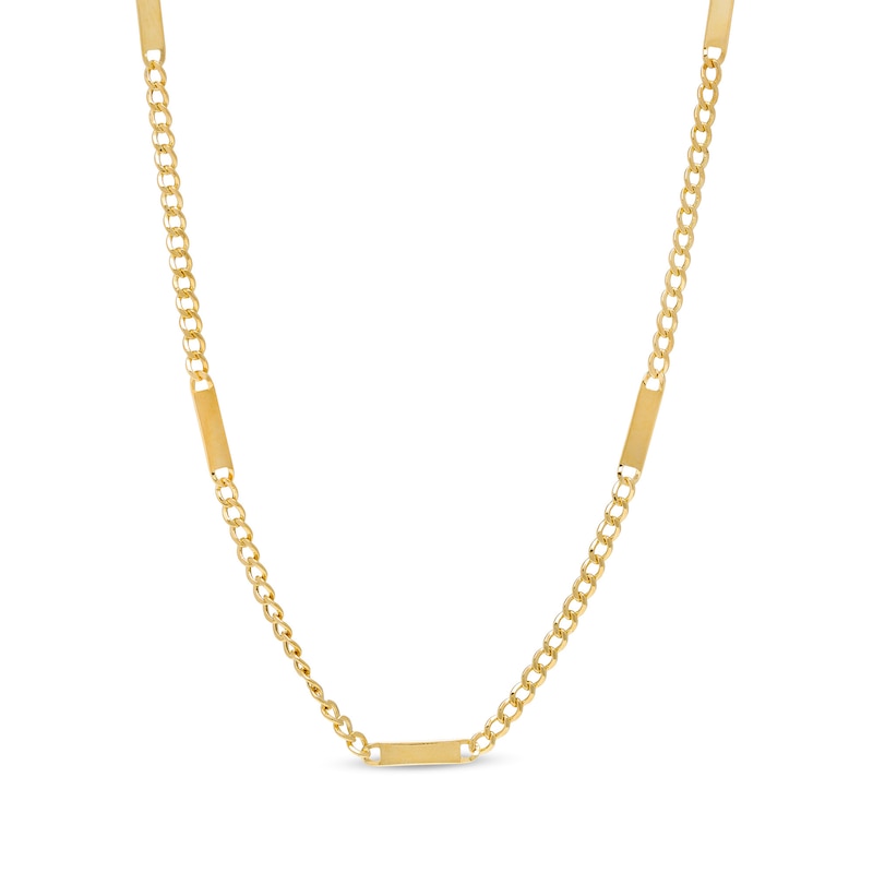 3.7mm ID Curb Chain Necklace in 10K Gold - 20"