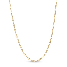 Made in Italy 1.7mm Mariner Chain Necklace in 10K Hollow Gold - 18&quot;