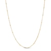 Made in Itlay .55mm Saturn Box Chain Necklace in 10K Solid Gold - 16" + 2"