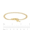 Thumbnail Image 1 of Made in Italy 5.2mm Fancy Chain Toggle Bracelet with Cross in 10K Hollow Gold - 7.5"