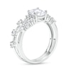 Thumbnail Image 2 of Oval Cubic Zirconia Scatter Bridal Set in Sterling Silver – Size 8