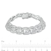 Thumbnail Image 2 of Men's Baguette and Round Cubic Zirconia Mariner Link Chain Bracelet in Sterling Silver – 8.5"
