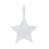 Thumbnail Image 1 of Cubic Zirconia Raised Border Star Necklace Charm in Solid Sterling Silver