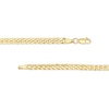 Thumbnail Image 2 of Made in Italy 4.6mm Cubic Zirconia Curb ID Chain Necklace in 10K Hollow Gold - 18"