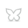 Thumbnail Image 0 of Cubic Zirconia Butterfly Outline Necklace Charm in Semi-Solid Sterling Silver