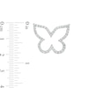 Thumbnail Image 1 of Cubic Zirconia Butterfly Outline Necklace Charm in Semi-Solid Sterling Silver