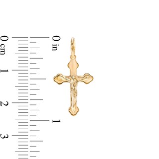 Crucifix Necklace Charm in 10K Gold