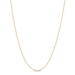 Made in Italy .8mm Beaded Chain Necklace in 10K Solid Gold - 18&quot;