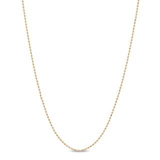 Made in Italy .8mm Beaded Chain Necklace in 10K Solid Gold - 18"