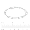 Thumbnail Image 2 of Made in Italy Hammered Rolo Chain Bracelet in Solid Sterling Silver - 7.5"