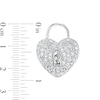 Thumbnail Image 1 of Cubic Zirconia Heart Lock Necklace Charm in Hollow Sterling Silver