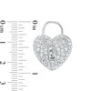 Thumbnail Image 2 of Cubic Zirconia Heart Lock Necklace Charm in Hollow Sterling Silver