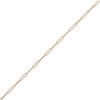 10K Solid Gold Diamond-Cut Paperclip Anklet Made In Italy