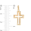 Thumbnail Image 1 of Cross Outline Necklace Charm in 10K Gold