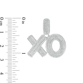 1/4 CT. T.W. Diamond "XO" Necklace Charm in Sterling Silver