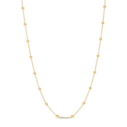 1.8mm Saturn Bead Chain Necklace in 10K Gold - 16&quot;