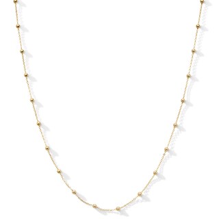 10K Gold Saturn Bead Chain - 16"