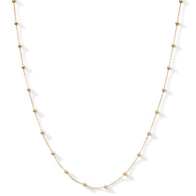10K Gold Saturn Bead Chain - 16"