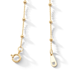 10K Gold Saturn Bead Chain - 16"