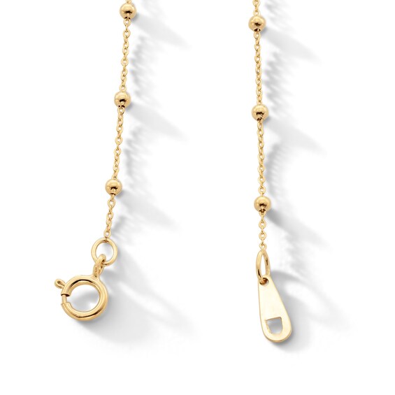 10K Gold Saturn Bead Chain - 16"
