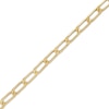 Thumbnail Image 1 of 10K Hollow Gold Flat Link Chain Bracelet Made in Italy - 7.5"