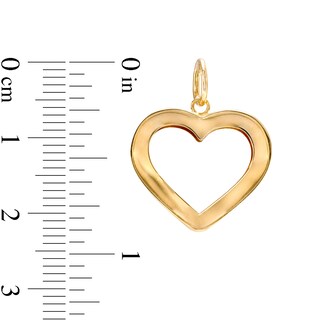 Heart Outline Necklace Charm in 10K Gold