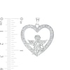 Thumbnail Image 1 of Cubic Zirconia Cupid Heart Necklace Charm in Solid and Hollow Sterling Silver