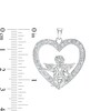 Thumbnail Image 1 of Cubic Zirconia Cupid Heart Necklace Charm in Solid and Hollow Sterling Silver