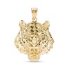 Thumbnail Image 1 of Diamond-Cut Tiger Head Necklace Charm in 10K Gold Casting Solid