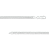 Thumbnail Image 2 of Made in Italy 4mm Pavé Double Curb Chain Necklace in Solid Sterling Silver - 18"