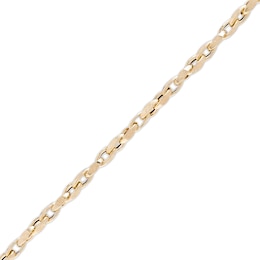 Made in Italy Twisted Box Chain Bracelet in 10K Hollow Gold - 7.5&quot;