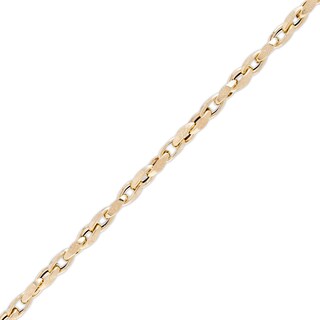 Made in Italy Twisted Box Chain Bracelet in 10K Hollow Gold - 7.5"