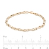 Thumbnail Image 1 of Made in Italy Twisted Box Chain Bracelet in 10K Hollow Gold - 7.5"
