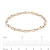 Thumbnail Image 1 of Made in Italy Twisted Box Chain Bracelet in 10K Hollow Gold - 7.5"