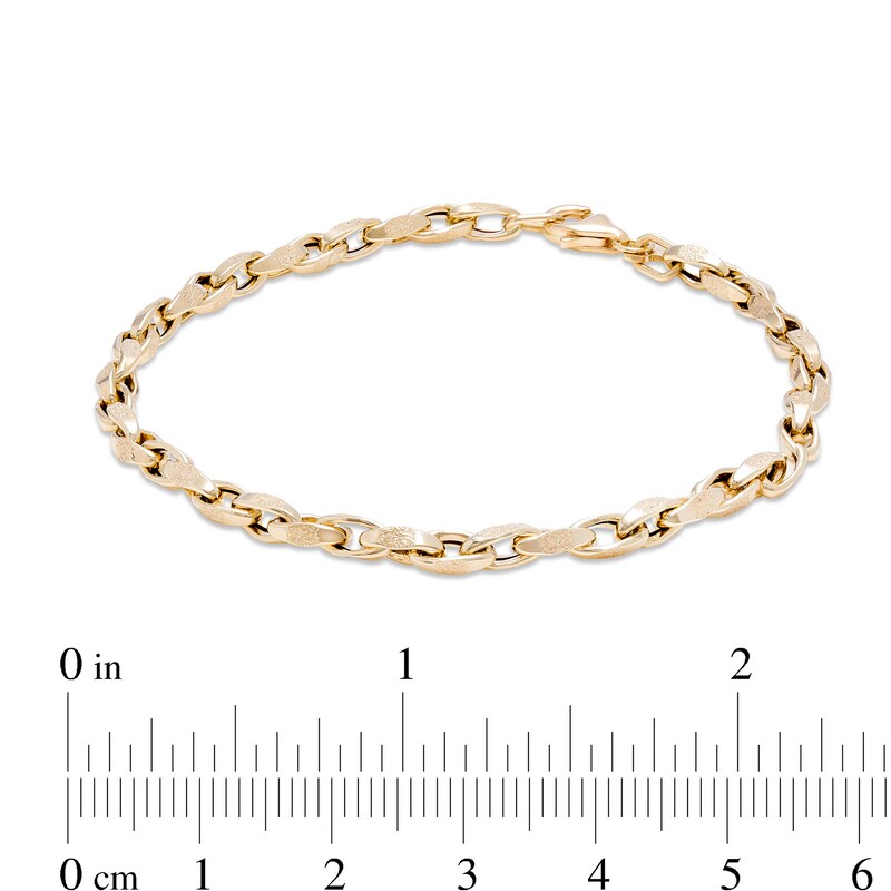 Made in Italy Twisted Box Chain Bracelet in 10K Hollow Gold - 7.5"