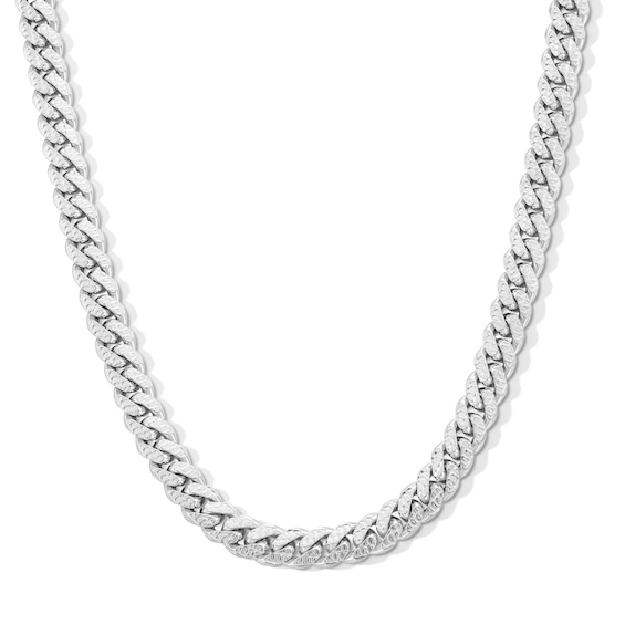 Solid Curb Chain Necklace Sterling Silver 22