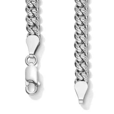 Sterling Silver Diamond-Cut Cuban Chain Made in Italy