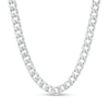 Made in Italy 8.5mm Oval Curb Chain Necklace in Hollow Sterling Silver - 18"
