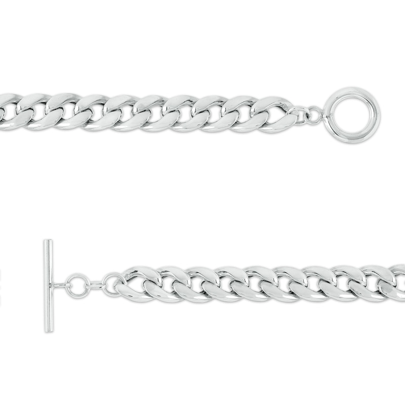 Main Image 2 of Sterling Silver Oval Curb Chain Made in Italy - 18"