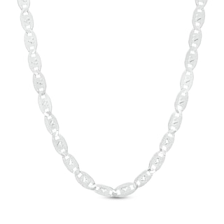 Made in Italy 3.8mm Heart Valentino Chain Choker in Solid Sterling Silver - 12" + 4"
