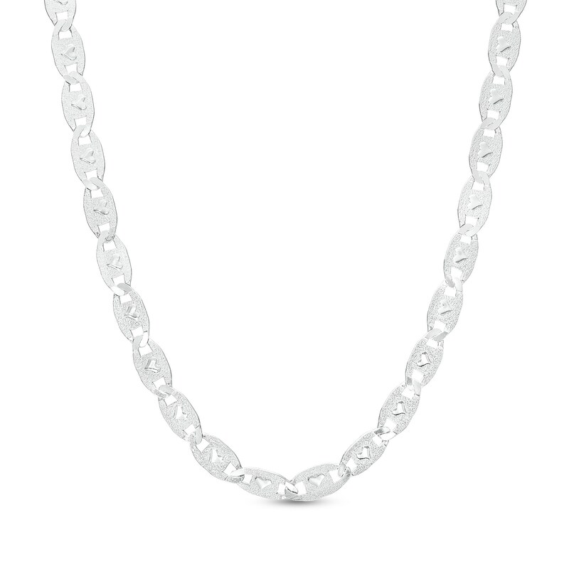 Made in Italy 3.8mm Heart Valentino Chain Choker in Solid Sterling Silver - 12" + 4"