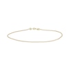 Thumbnail Image 1 of Made in Italy .8mm Beaded Chain Anklet in 10K Solid Gold - 9"