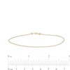 Thumbnail Image 2 of Made in Italy .8mm Beaded Chain Anklet in 10K Solid Gold - 9"