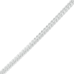 Made in Italy Pavé Miami Curb Chain Bracelet in Solid Sterling Silver - 7.5&quot;