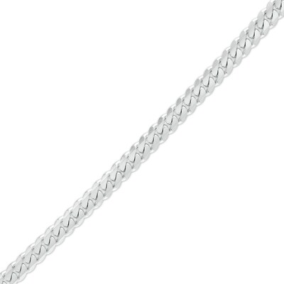 Made in Italy Pavé Miami Curb Chain Bracelet in Solid Sterling Silver - 7.5"