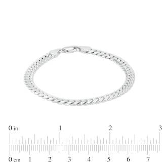 Made in Italy Pavé Miami Curb Chain Bracelet in Solid Sterling Silver - 7.5"