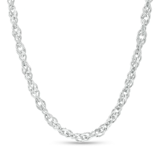 Sterling Silver Singapore Chain Made in Italy - 20"